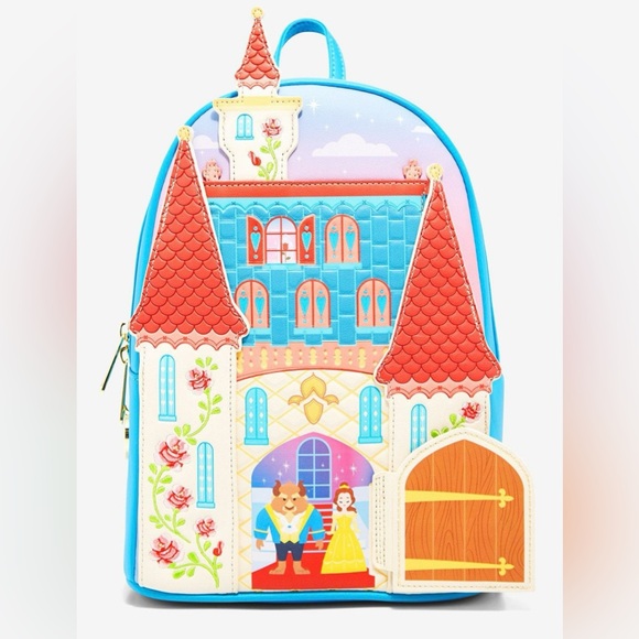 NWT Her Universe Disney Beauty and the Beast castle mini backpack - Picture 2 of 11